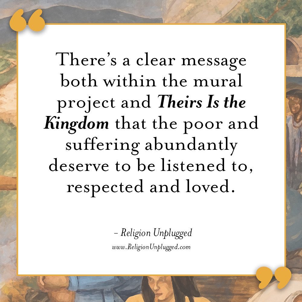 "There’s a clear message both within the mural project and Theirs Is the Kingdom that the poor and suffering abundantly deserve to be listened to, respected and loved."⁣
⁣
Thanks to @ReligionUnplugged and Jillian Cheney for another great review! ⁣🌟🌟🌟
⁣
Check out the full write-up here: https://religionunplugged.com/news/2022/4/15/easter-pbs-documentary-follows-creation-of-church-fresco-depicts-ashevilles-impoverished-and-homeless (linked in story) ⁣
⁣
#TheirsIsTheKingdom